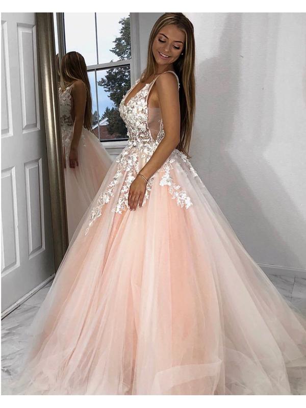 Amazon.com: Blush Pink lace Prom Formal Party Special Evening Ball Gown  Quinceanera Dresses for Sweet 15 16 Birthday for Girls Long: Clothing,  Shoes & Jewelry